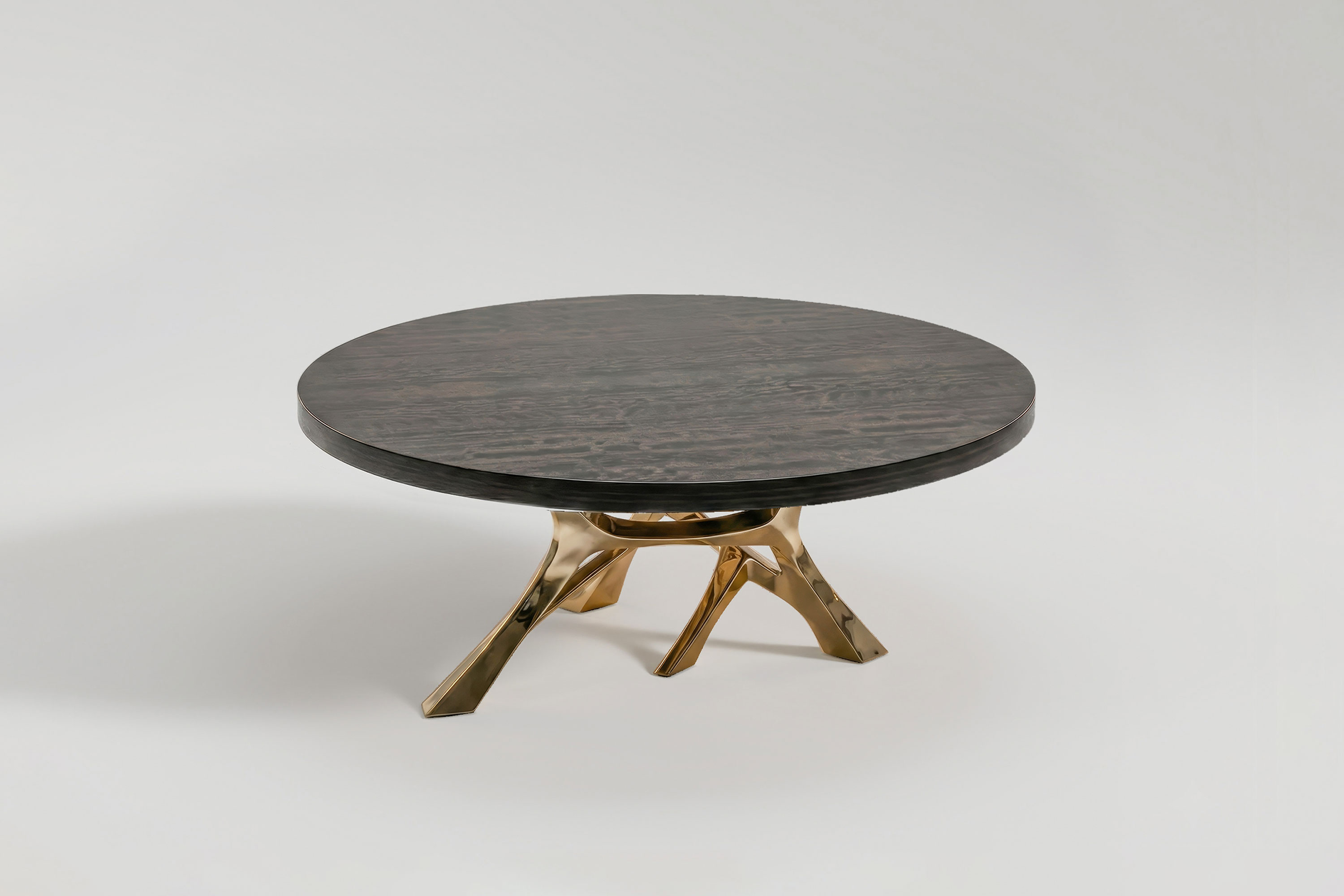 Vena dining table base, sculptural legs inspired by branching organic forms