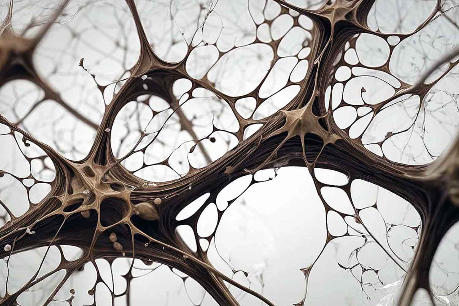 Macro reference image of a branching nerve or vessel network
