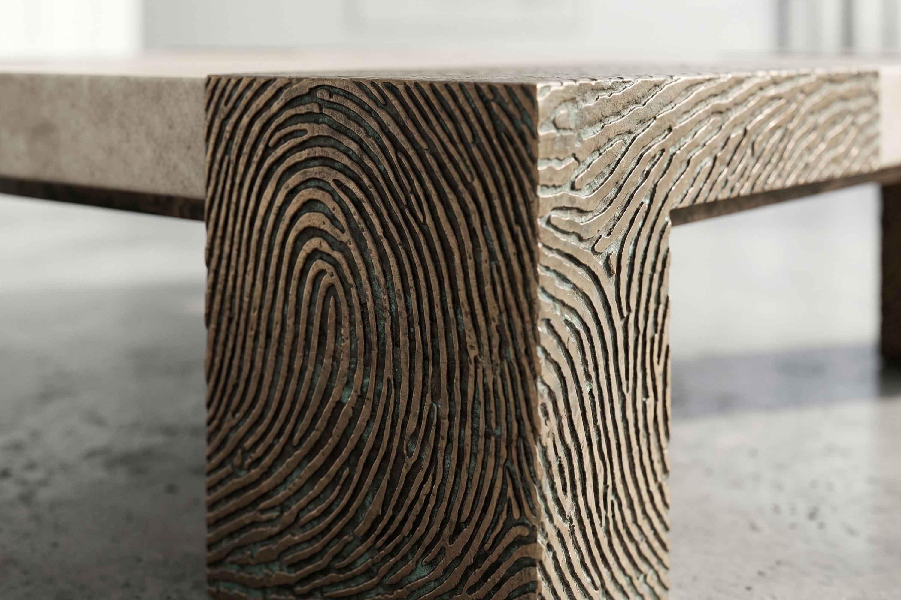 Puzzle Coffee Table, Cast Bronze