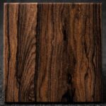 A profoundly rich, dark brown wood defined by intricate, tightly woven black grain lines. Exudes deep sophistication and a premium, commanding presence in any space.